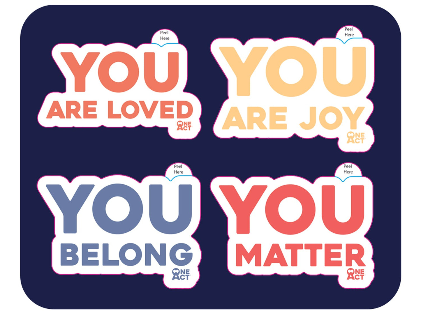 One Act Sticker Set: 3-Pack