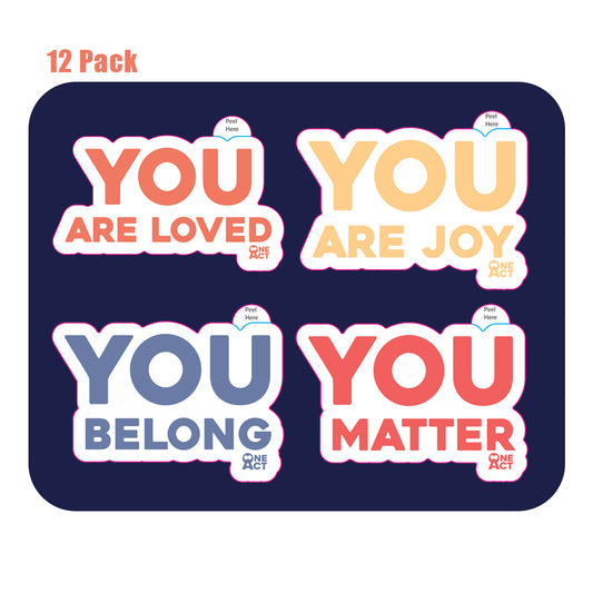 One Act Sticker Set: 12-Pack